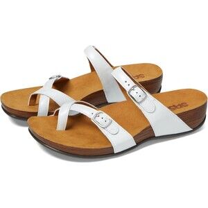 SAS Women's Shelly Comfort Sandals US 8 White Leather NIB $185